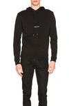 Saint Laurent Black Rive Gauche Logo Hoodie