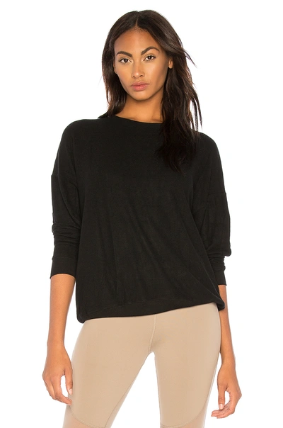 Alo Yoga 'glimpse' Long Sleeve Top In Anthracite