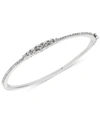 Marchesa Crystal Bangle Bracelet In Rhodium