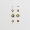 BURBERRY Marbled Resin Palladium-plated Drop Earrings