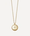 Astley Clarke Gold Plated Vermeil Silver Contemporary Sapphire Medium Astley Locket Necklace In Gold