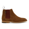 PS BY PAUL SMITH PS BY PAUL SMITH TAN SUEDE GERALD CHELSEA BOOTS