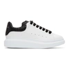 Alexander Mcqueen Python-effect Trimmed Leather Sneakers