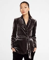 ANN TAYLOR VELVET BELTED BLAZER,482747