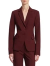 Theory Classic Stretch Wool Jacket In Deep Mulberry
