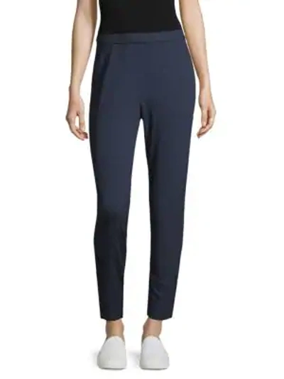 Eileen Fisher System Slim Slouchy Jersey Pants In Midnight