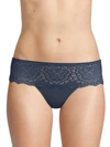 Simone Perele Caresse Lace-trim Boyshorts In Indigo