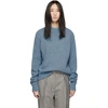 Tibi Cozette Cropped Alpaca Pullover Sweater In Sky Blue