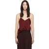 TIBI TIBI BURGUNDY TWILL MENDINI CAMISOLE