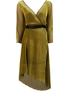 DIANE VON FURSTENBERG DVF DIANE VON FURSTENBERG WRAP FRONT DRESS - YELLOW