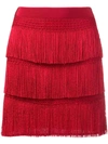 ALBERTA FERRETTI ALBERTA FERRETTI FRINGE SKIRT - 红色