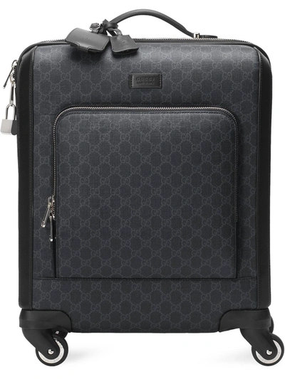 Gucci Gg Supreme Suitcase In Black