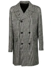 GIVENCHY HOUNDSTOOTH DOUBLE BREASTED COAT,10763917