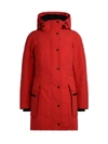 CANADA GOOSE KINLEY RED PARKA WITH HOOD,10765223