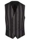 Tagliatore Striped Vest In Basic