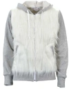COMME DES GARCONS GIRL COMME GIRL FUR DETAIL HOODIE,10767596