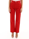 MSGM RED TROUSERS,10764519