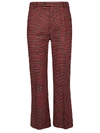 CHLOÉ CHECKED CROPPED TROUSERS,10764424