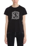 GIVENCHY BLACK JERSEY LIGHTNING BOLT T-SHIRT,10764234