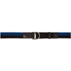 PRADA Black & Blue Triangle Nastro Belt