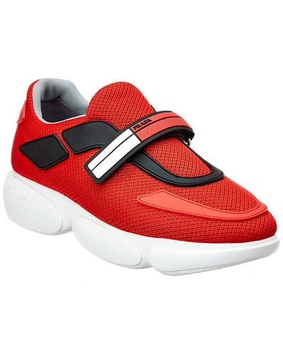 Prada Cloudbust Knit Sneaker In Red