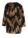 GIVENCHY GIVENCHY GRAPHIC FAUX FUR SHORT COAT