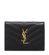 SAINT LAURENT MONOGRAM LEATHER WALLET,P00362253