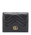 Gucci Gg Marmont Matelassé Leather Wallet In Black
