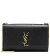 Saint Laurent Womens Green Musk Kate Medium Velvet Cross-body Bag In Black