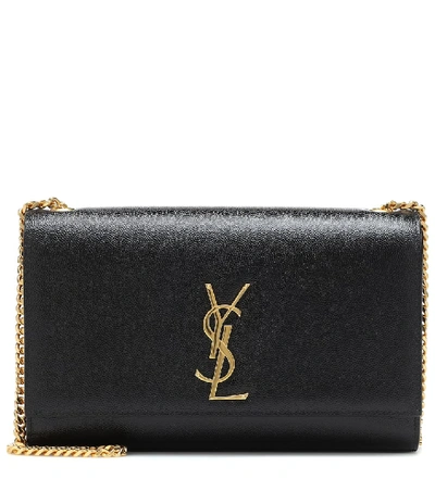 Saint Laurent Womens Green Musk Kate Medium Velvet Cross-body Bag In Black