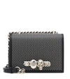 ALEXANDER MCQUEEN JEWELLED SMALL LEATHER SHOULDER BAG,P00366041
