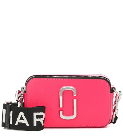 Marc Jacobs The Snapshot Fluoro Leather Camera Bag In Hot Pink