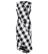 ALTUZARRA GINA GINGHAM WOOL-BLEND DRESS,P00352022