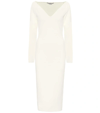Stella Mccartney Knit Midi Dress In White