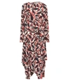 CHLOÉ PRINTED SILK MIDI DRESS,P00355213