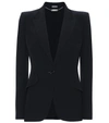 Alexander Mcqueen Upside-down Lapel Jacket In Black