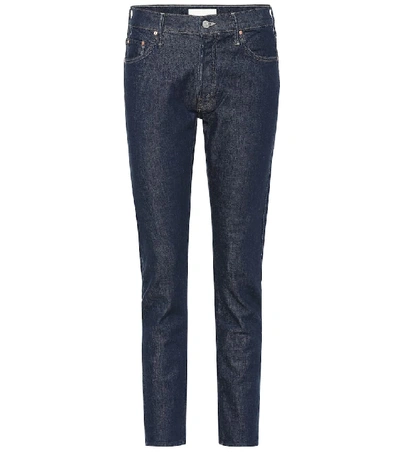 Mother The Stinger Flood Mid-rise Jeans In Blue