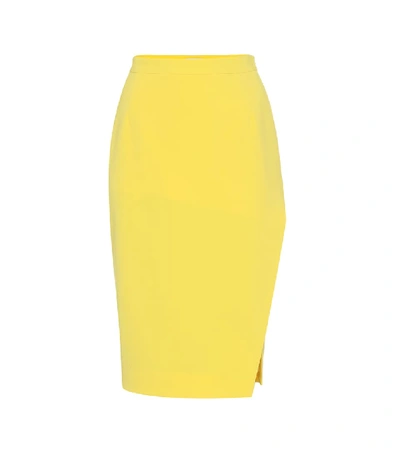 Altuzarra Pencil Crepe Knee-length Skirt In Yellow