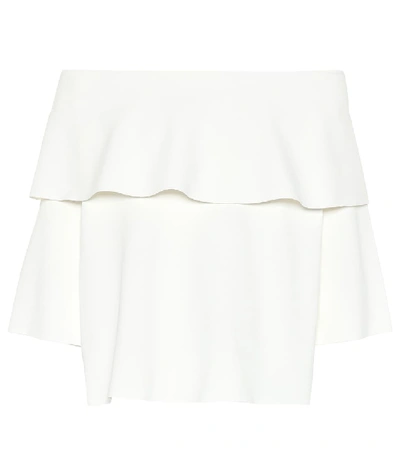 Stella Mccartney Off-the-shoulder Frill Blouse - 白色 In Ivory