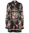 GUCCI FLORAL OVERSIZED SILK SHIRT,P00364632