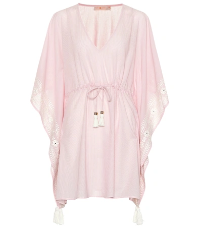 Tory Burch Ravena Embroidered Coverup Caftan In Pink