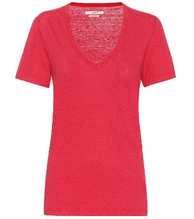 Isabel Marant Étoile Kranger Linen T-shirt In Red