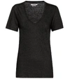 ISABEL MARANT ÉTOILE KRANGER LINEN T-SHIRT,P00361736