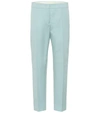 JIL SANDER CROPPED COTTON trousers,P00356614