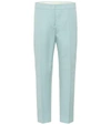 JIL SANDER CROPPED COTTON PANTS,P00356614