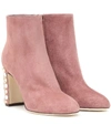 DOLCE & GABBANA VALLY SUEDE ANKLE BOOTS,P00328806