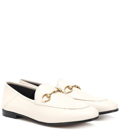 Gucci Horsebit Leather Loafers In Mystic White