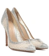 GIANVITO ROSSI Rania 105 crystal-embellished pumps,P00365204
