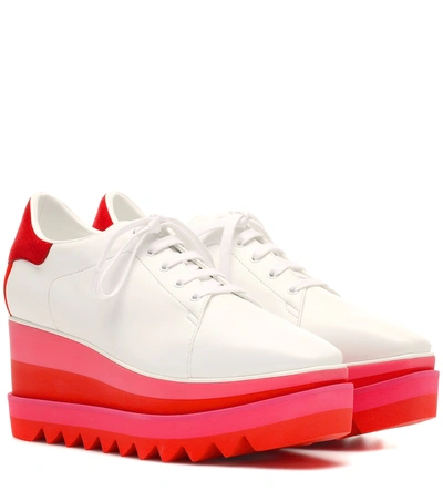 Stella Mccartney Sneakelyse Lace-up Bright Sneakers In Cherry