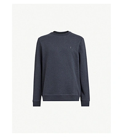Allsaints Raven Cotton-fleece Sweatshirt In Merchant Ink M